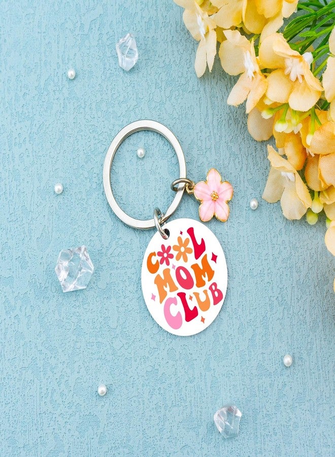 igvean Mom Stocking Stuffers Christmas Mothers Day Birthday Gifts for New Moms Funny Gift for Mom from Daughter Son Pregnant Mother Gifts for Women Cool Moms Club Keychain - Image 2